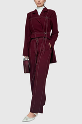 Adhra Tokalı Asimetrik Bağcıklı Pantolon Takım